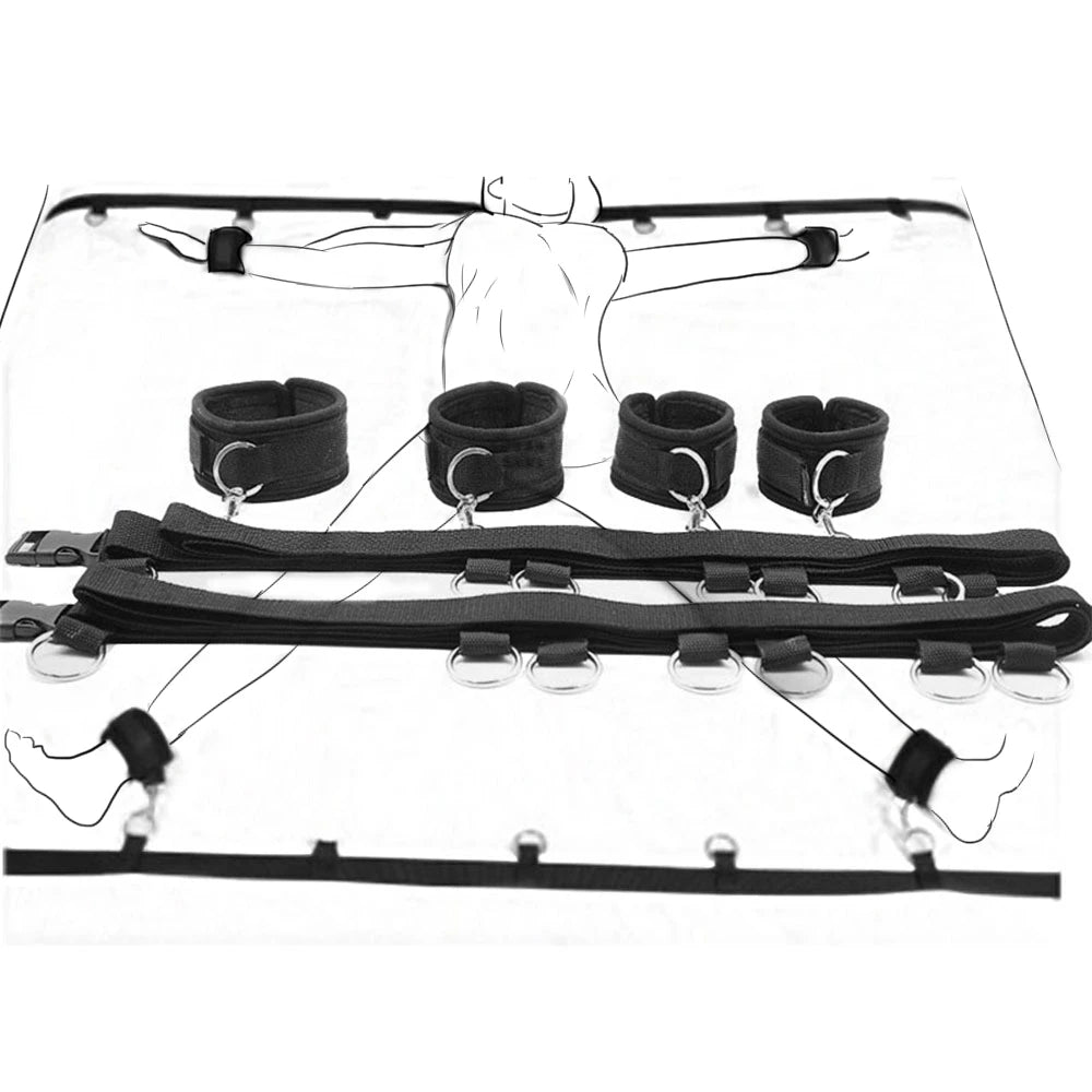 Sangles de bondage ajustables Fixation discrète pour lit