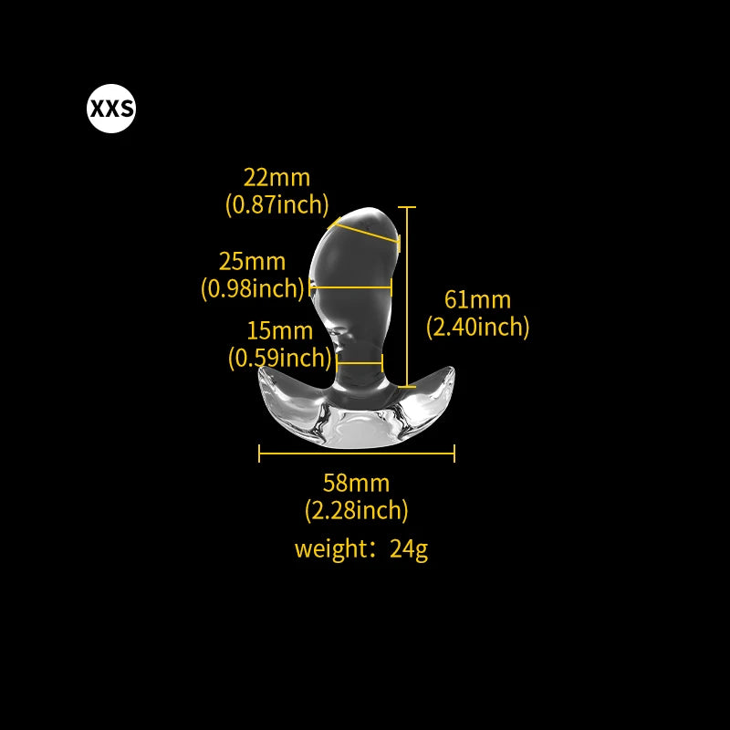 Plug anal transparent en TPE – 6 tailles disponibles, souple et confortable