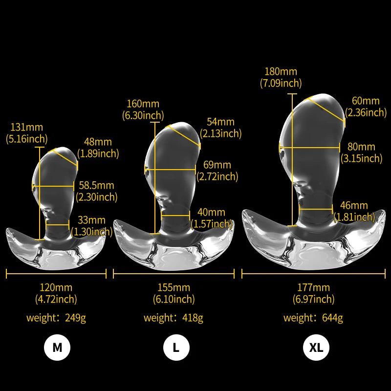 Plug anal transparent en TPE – 6 tailles disponibles, souple et confortable