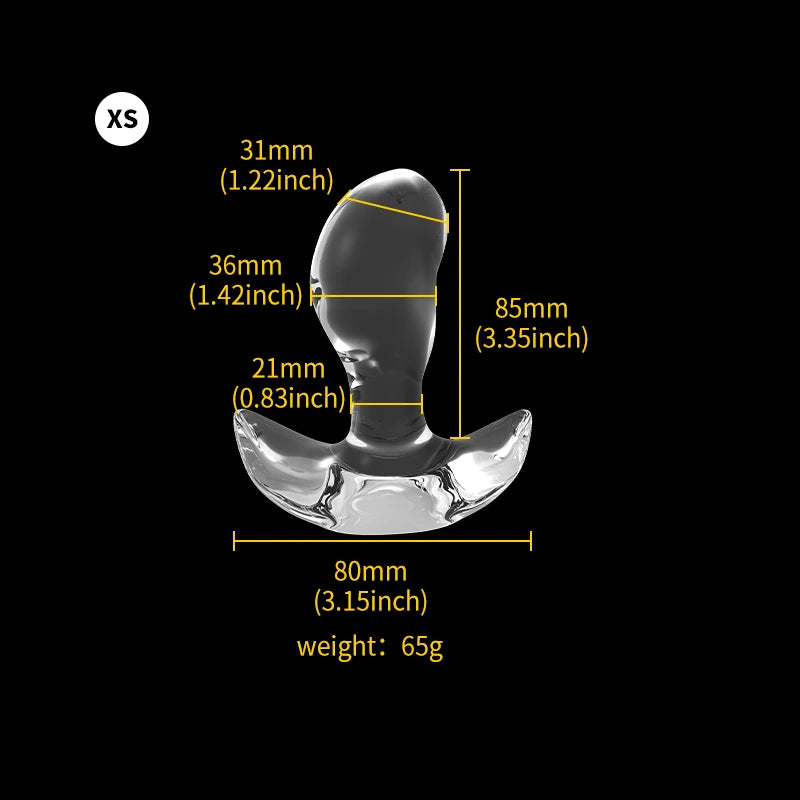 Plug anal transparent en TPE – 6 tailles disponibles, souple et confortable