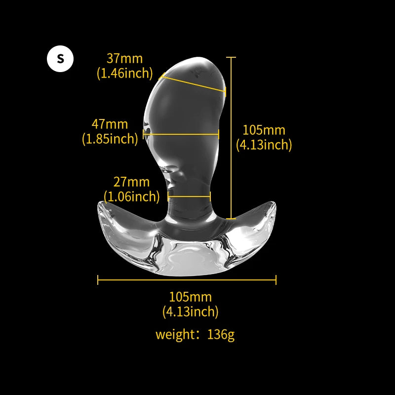 Plug anal transparent en TPE – 6 tailles disponibles, souple et confortable