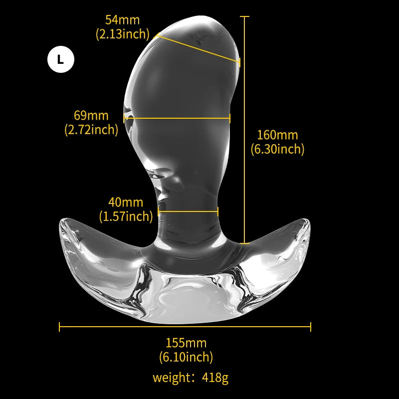 Plug anal transparent en TPE – 6 tailles disponibles, souple et confortable