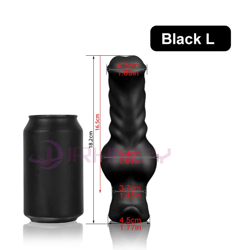Plug anal chien réaliste XXL en silicone – 4 tailles géantes, 2 couleurs