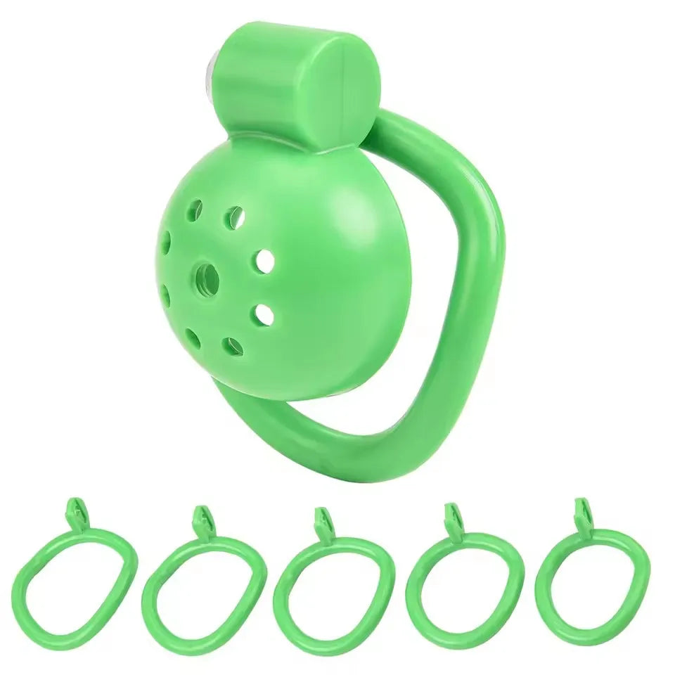 Cage de chasteté Sissy Star – avec cadenas et 5 anneaux ajustables