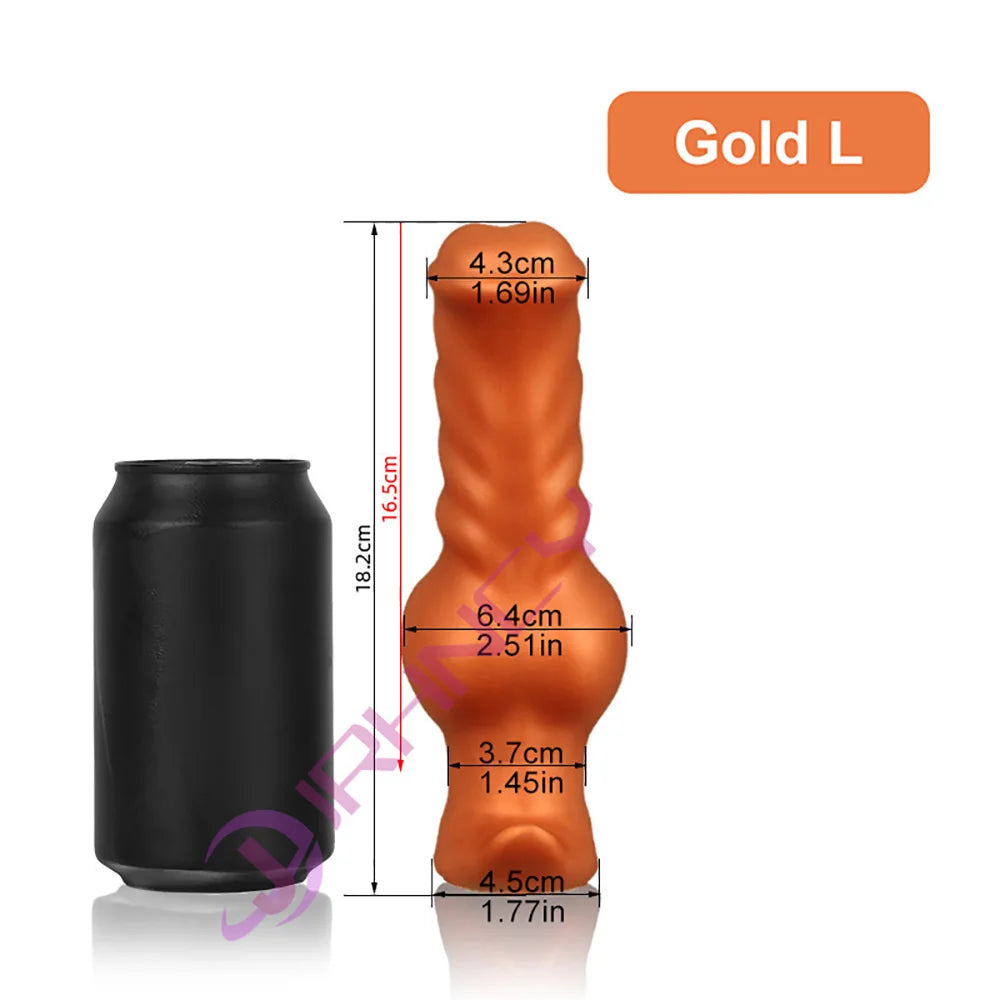 Plug anal chien réaliste XXL en silicone – 4 tailles géantes, 2 couleurs