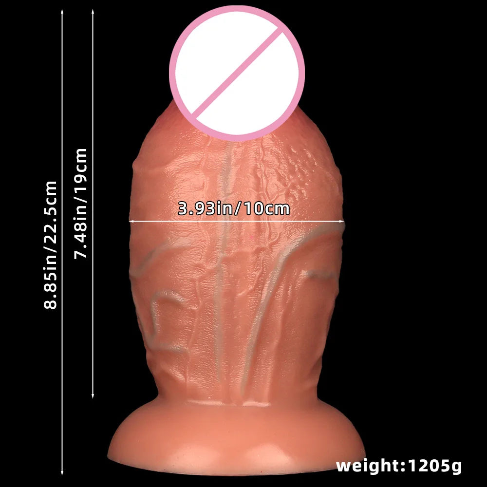 Gode réaliste XXL avec ventouse – 22 cm de long, diamètre 9 à 10 cm