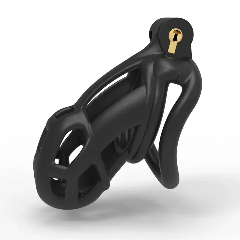 Cage de chasteté Cobra – modèle résine avec cadenas + 4 anneaux ajustables (5 tailles disponibles)