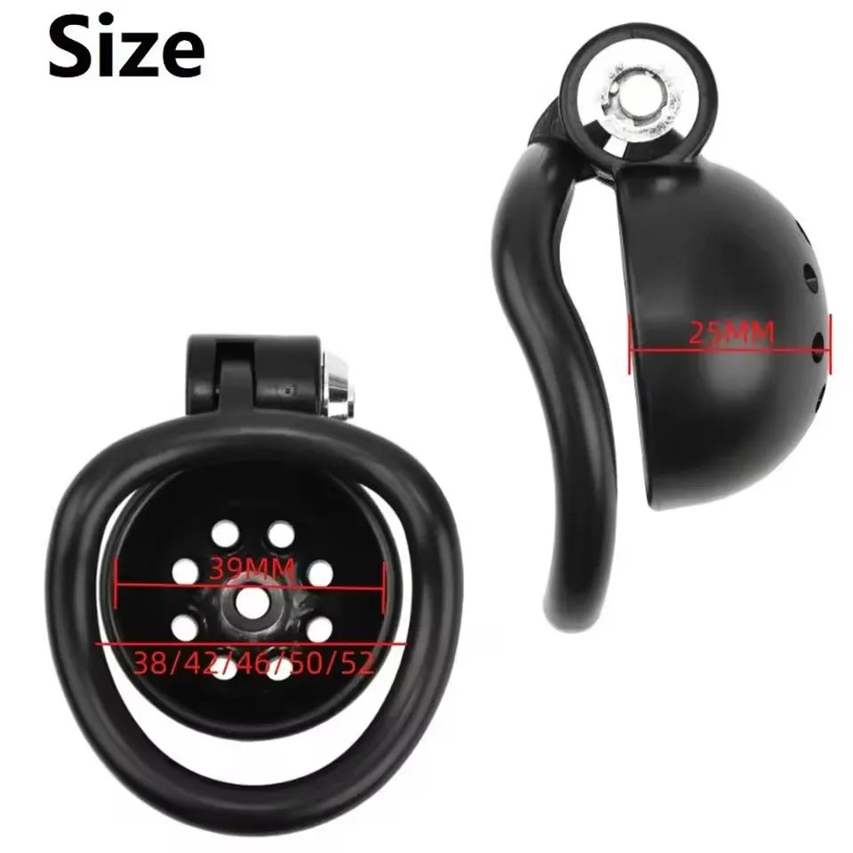 Cage de chasteté Sissy Star – avec cadenas et 5 anneaux ajustables