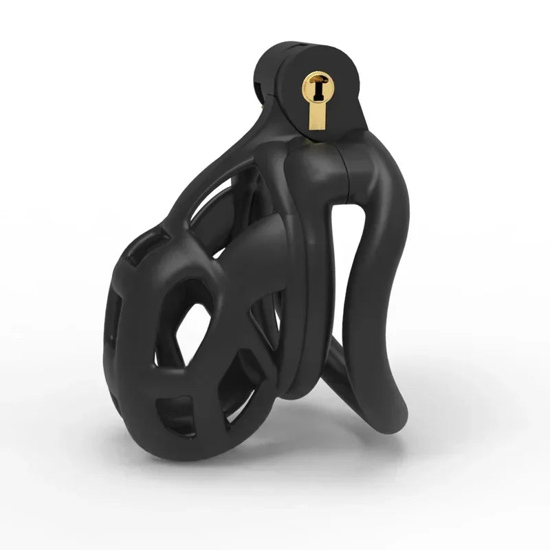 Cage de chasteté Cobra – modèle résine avec cadenas + 4 anneaux ajustables (5 tailles disponibles)
