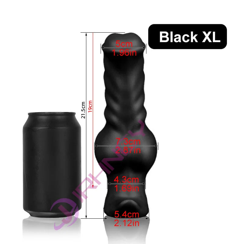 Plug anal chien réaliste XXL en silicone – 4 tailles géantes, 2 couleurs
