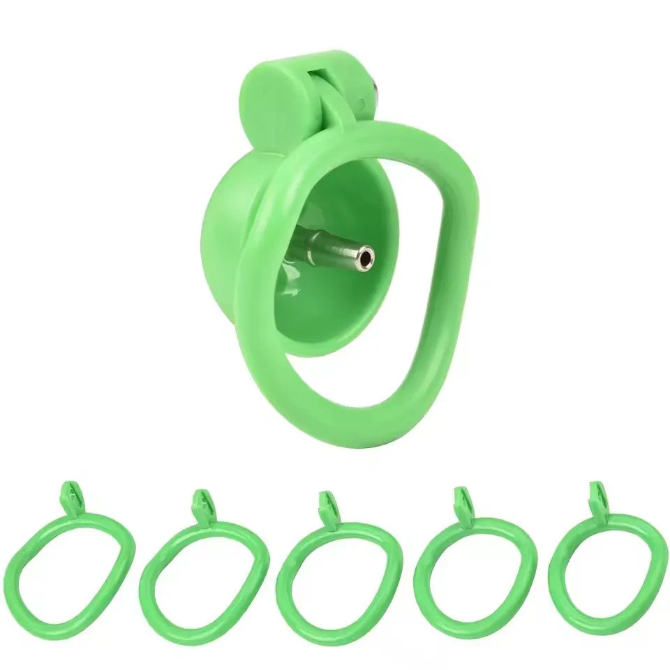 Cage de chasteté Sissy Star – avec cadenas et 5 anneaux ajustables