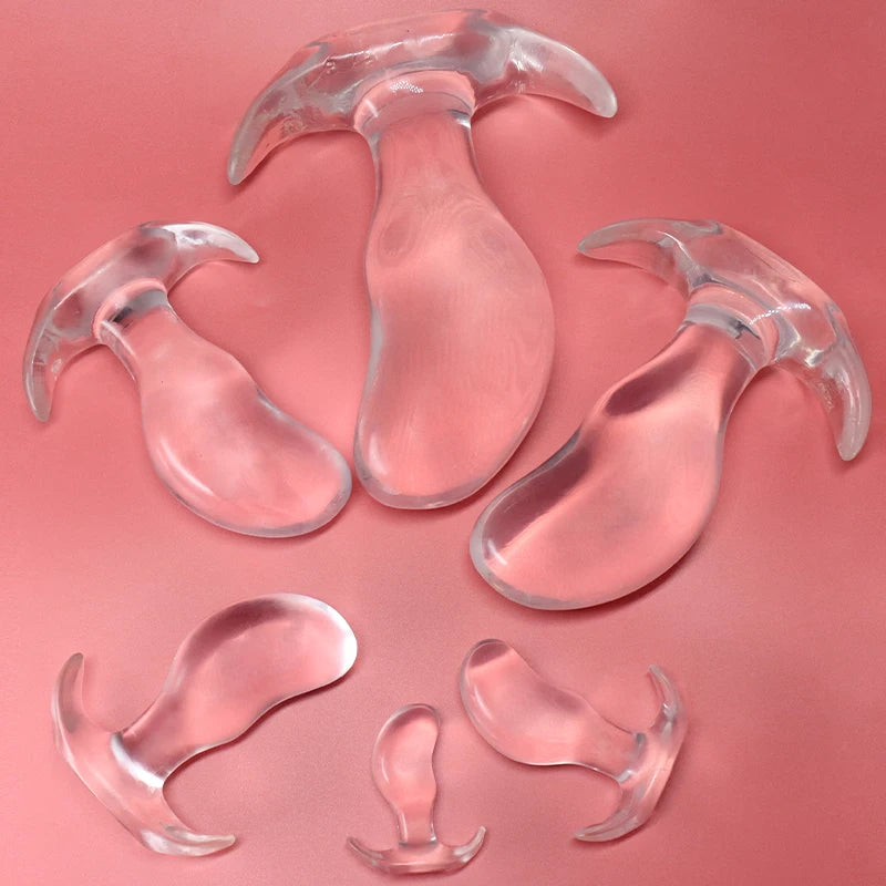 Plug anal transparent en TPE – 6 tailles disponibles, souple et confortable