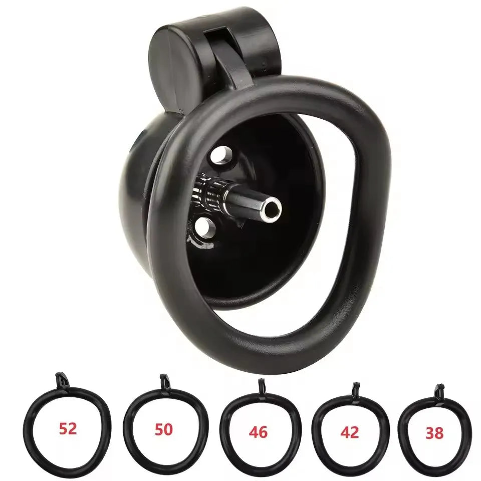 Cage de chasteté Sissy Star – avec cadenas et 5 anneaux ajustables