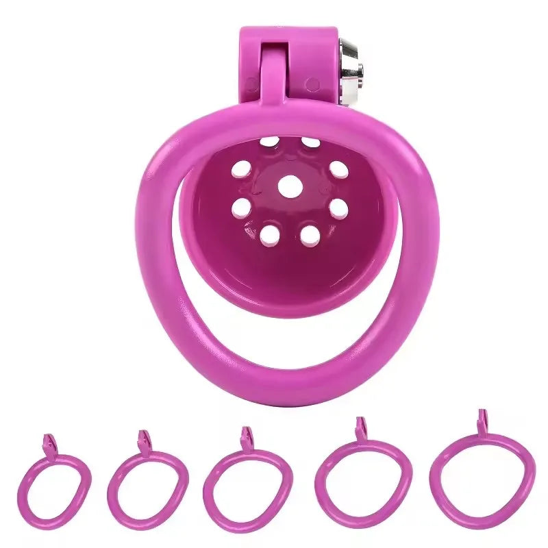 Cage de chasteté Sissy Star – avec cadenas et 5 anneaux ajustables