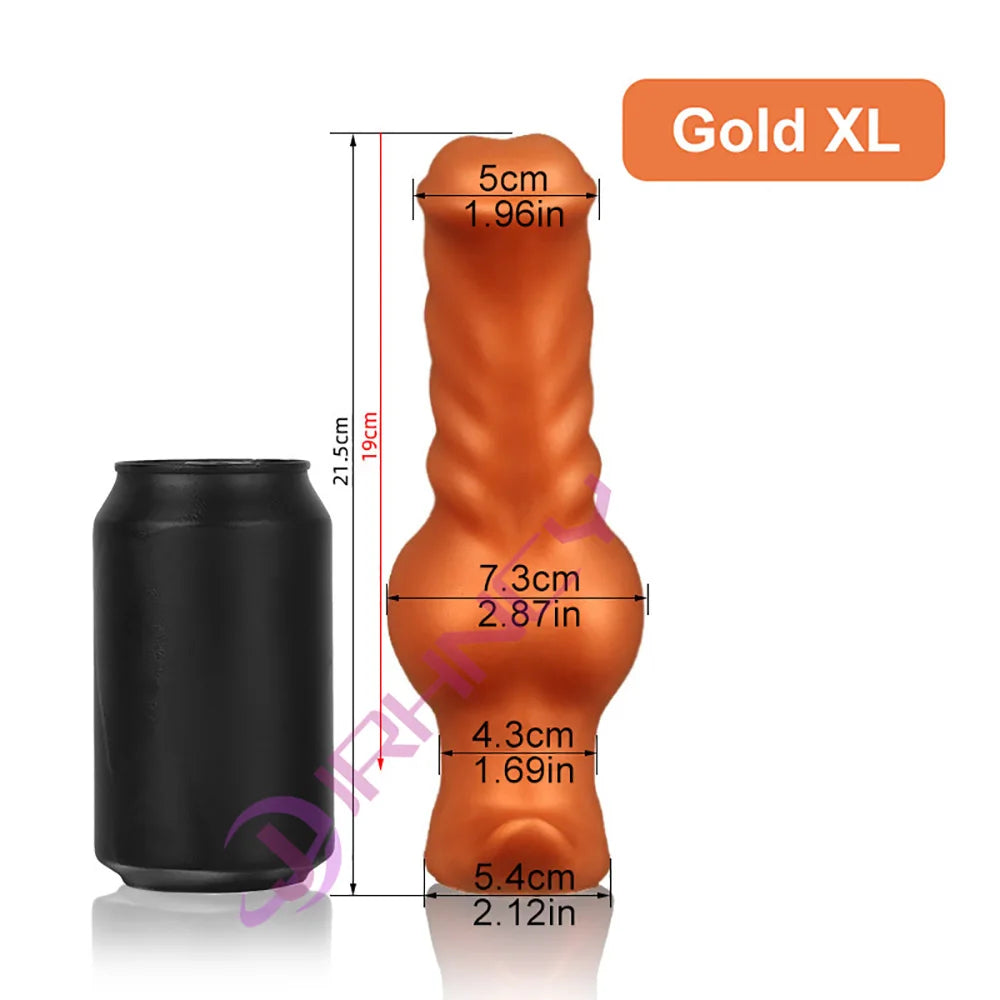 Plug anal chien réaliste XXL en silicone – 4 tailles géantes, 2 couleurs