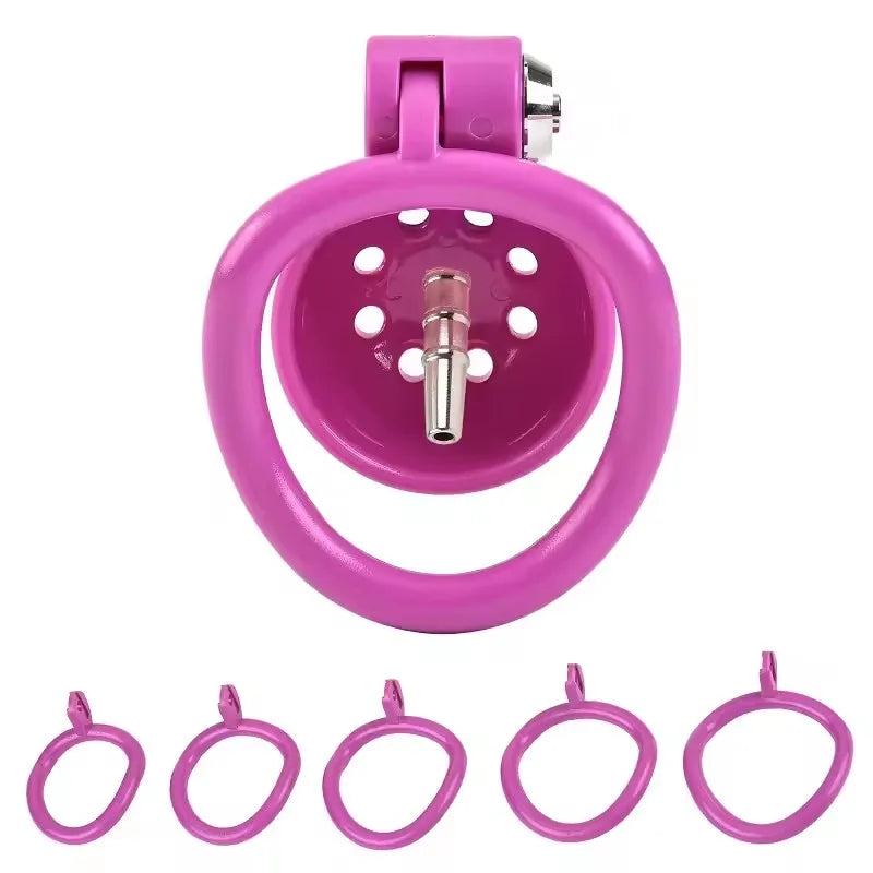 Cage de chasteté Sissy Star – avec cadenas et 5 anneaux ajustables