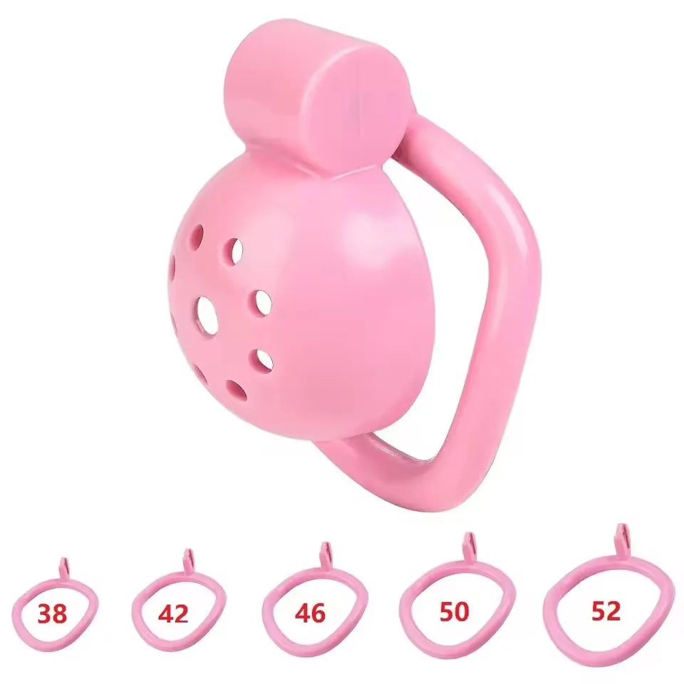 Cage de chasteté Sissy Star – avec cadenas et 5 anneaux ajustables