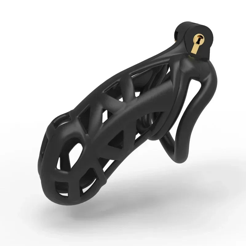 Cage de chasteté Cobra – modèle résine avec cadenas + 4 anneaux ajustables (5 tailles disponibles)