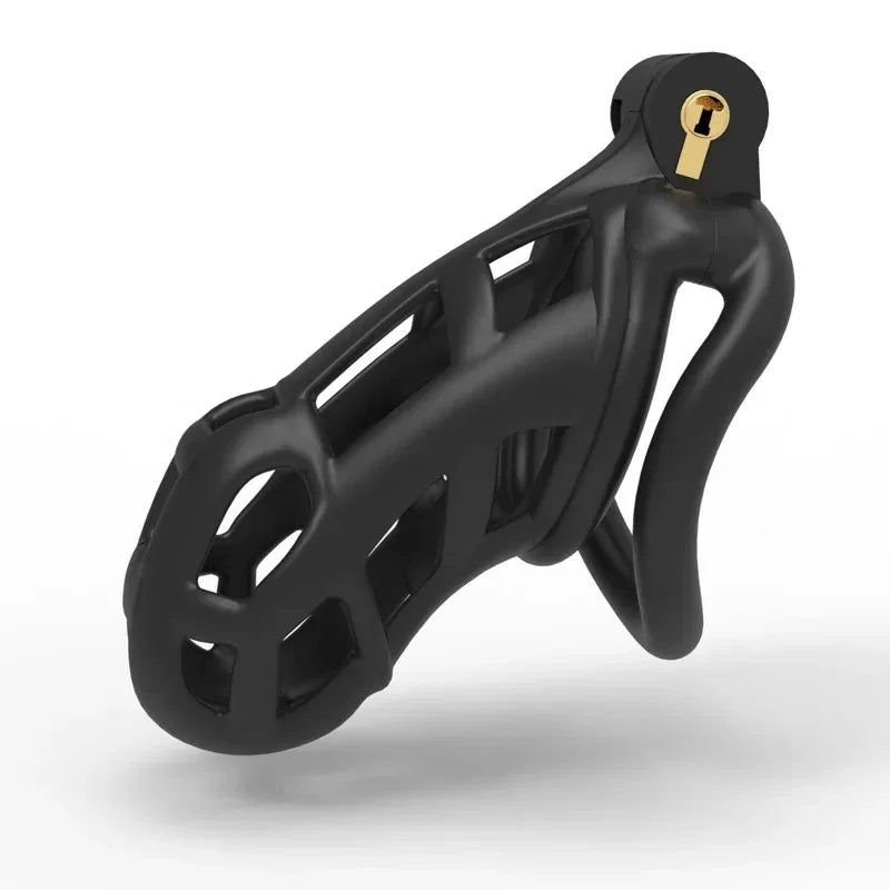 Cage de chasteté Cobra – modèle résine avec cadenas + 4 anneaux ajustables (5 tailles disponibles)