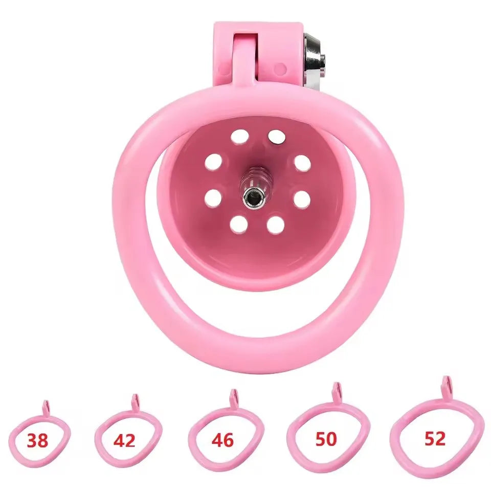 Cage de chasteté Sissy Star – avec cadenas et 5 anneaux ajustables